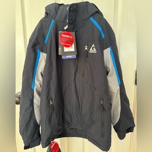 Boys Gerry Ski Jacket - Black and Blue